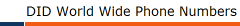 DID World Wide Phone Numbers